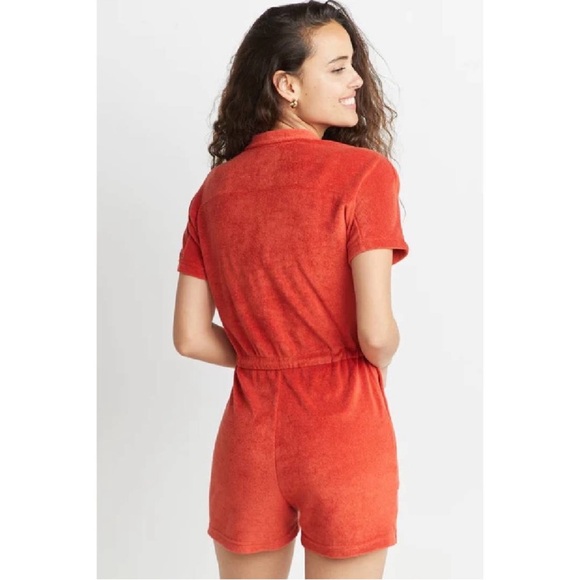 NWOT Marine Layer Terry Out Romper In Red Size: XL - Picture 7 of 7